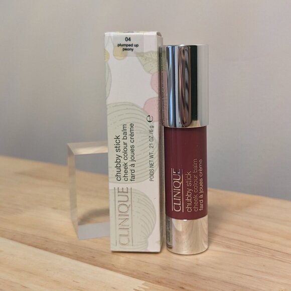 NEW Clinique Chubby Stick, Cheek Color Balm, 04 Plumped Up Peony 6g NIB - Picture 3 of 4